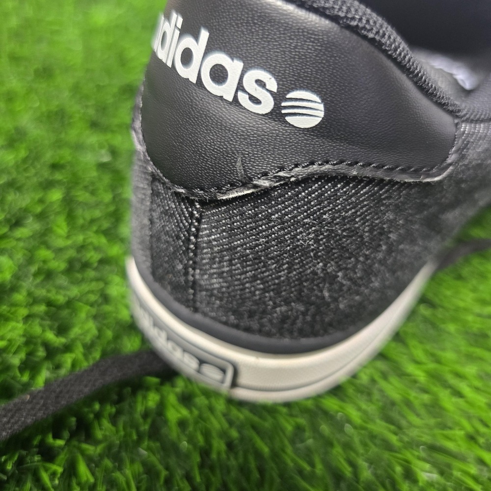 Adidas Neo Shoes Mens Size 12 Black Denim Ortholite Comfort Foam Sneakers Casual - Picture 11 of 13